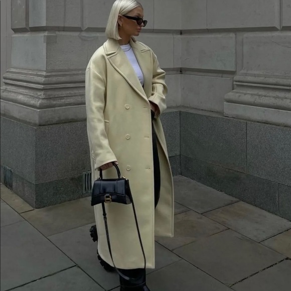 Zara Limited Edition Double-Breasted Italian Wool Blend Coat - Medium - Picture 6 of 16